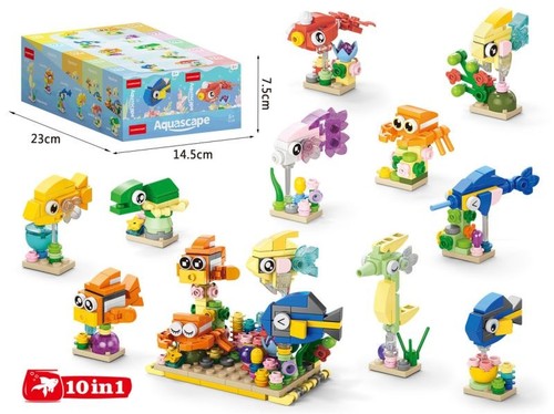 Mini building blocks - building, aquarium