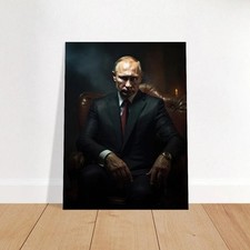 Putin Poster mit Holzrahmen