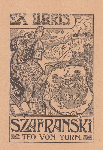 Exlibris bookplate klischee - exlibris,
