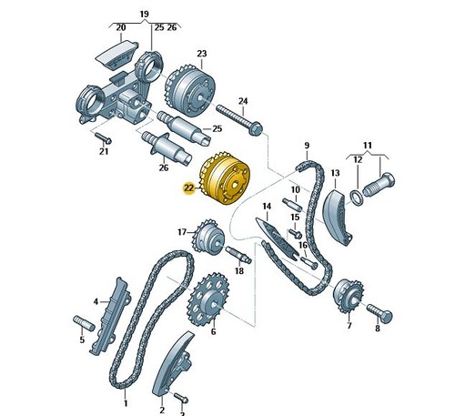Nockenwellenversteller audi - nockenwellenversteller,