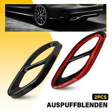2x Auspuffblende schwarz für