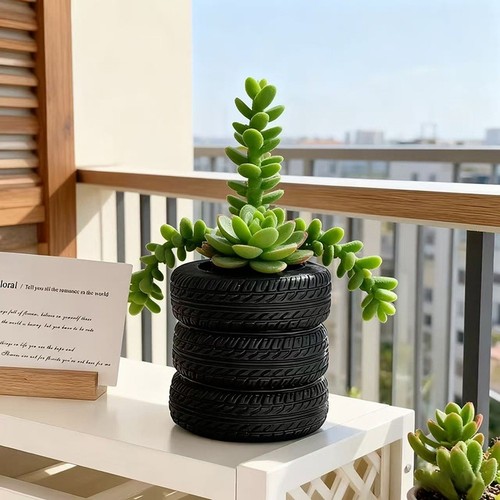 Wohndeko reifen blumentopf - wohndeko,