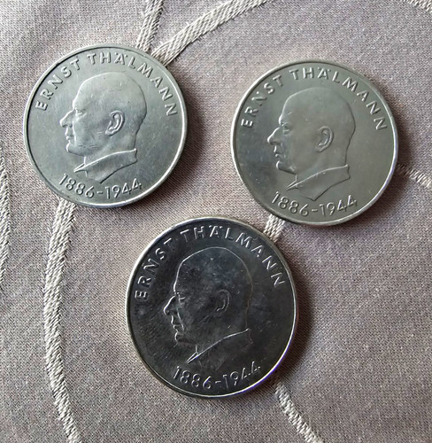 Ddr mark gedenkmünzen - 3x, 20