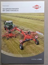 KUHN GA Giroschwader Zweikreisel Schwader Prospekt Traktor Bulldog Schlepper
