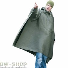 ORIGINAL BUNDESWEHR PONCHO BW REGENPONCHO OLIV NÄSSESCHUTZ REGENUMHANG OUTDOOR