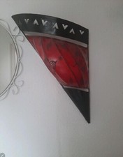 Marokkanische Wandziegenlederlampe in rot Wandlampe