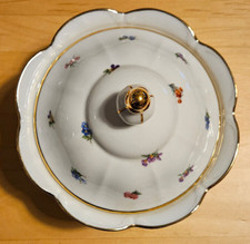 Gebäckdose von Tirschenreuth im Blumendekor mit Goldrand