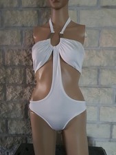 Neckholder Monokini weiß mit