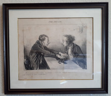 Bild Druck Lithographie HONORE DAUMIER Types Parisiens