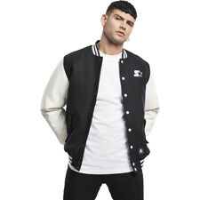 Starter College Jacket Jacke Collegejacke Kunstlederärmel Knopfleiste Übergang