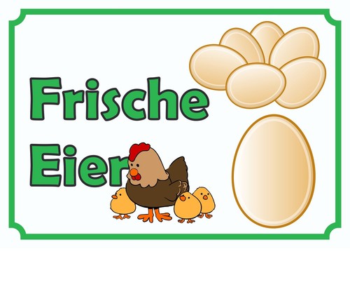 Verkaufsschild schild eier - schild,