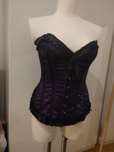 Corsage lila schwarz gothic - corsage,