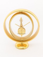 Jaeger Tischuhr 8-Tage-Stabwerk Stiluhr Pendulette Drehbar 70´s