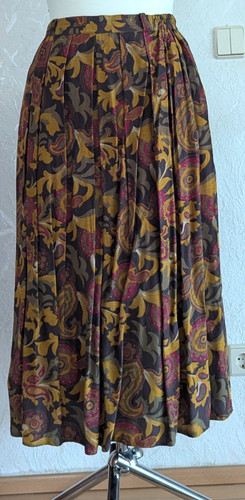 Damen falten rock midi 80cm - falten-rock,
