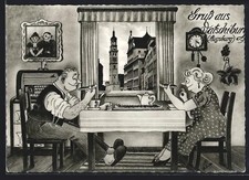 Künstler-AK Augsburg