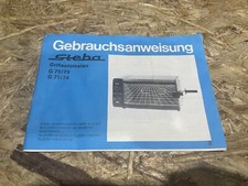 Gebrauchsanweisung für STEBA Grillautomat Typ G75/74 und G 75/73