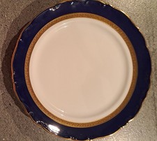 5 St. Winterling Scharffeuer Speiseteller kobaltblau