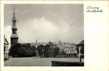 Ak Tönning an der Eider Nordfriesland, Marktplatz, Turm, Bäume,... - 11467628