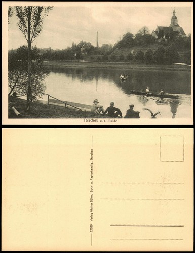 Postcard nerchau grimma rowers - postcard,