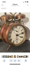 Alter Pfeilkreuz Wecker Doppelglocke Mechanisch  Old Alarm Clock