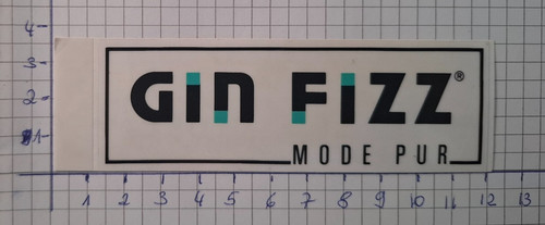 Aufkleber sticker gin fizz - sticker, "gin