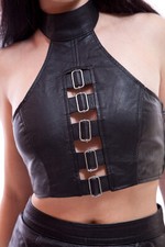 Neckholder  Ledertop mit