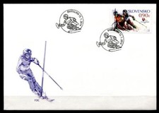 Paralymp.Winterspiele,Sotschi. Ski alpin für Blinde.FDC.Slowakei  2014