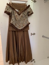 ELLA SINGH: Haute Couture Abendkleid, 3 teilig, Luxus, 36/38, UNIKAT, bestickt