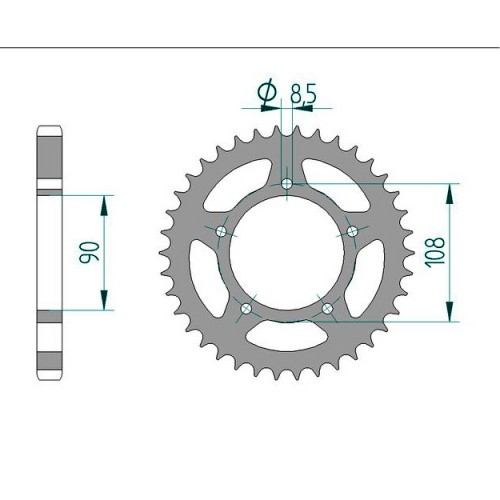 Stahl kettenrad für ducati - kettenrad,