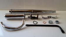 Auspuff Krümmer pass f Simson S50 S51 S70 chrom Halterung Schellen Komplett Satz