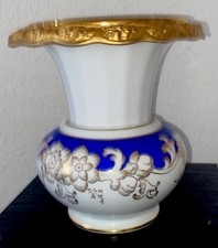 Antike Vase / Amphore aus dem Hause Rosenthal, Porzellan, Gold und Blumen Dekor
