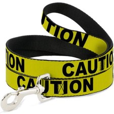 Hundeleine Caution Gelb