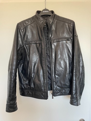 Strellson lederjacke schwarz - strellson,