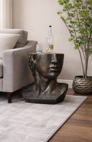 Kopf beistelltisch bronze - beistelltisch,