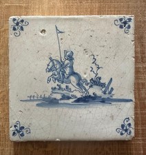 Fliese Kachel tegel antique dutch tile Delft Art antik alt