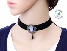Samtband Choker Jugendstil