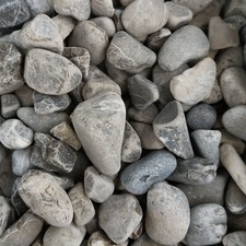 Donaukies Kieselsteine Zierkies grau Quarz Steine für Garten Weg Beet 8-16 16-32