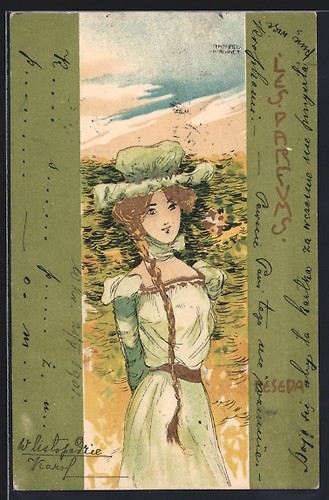 Künstler raphael kirchner - künstler-ak,