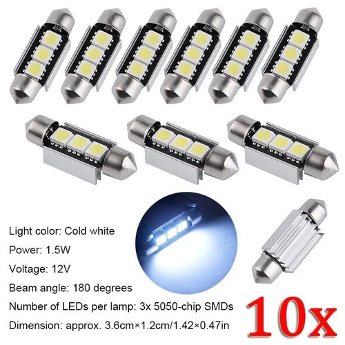 10x 12v 5050 smd sofitten - 10x,