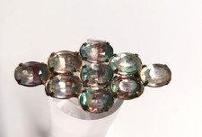 Hübsch bunt funkelnde alte Rheinkiesel? Brosche in Rauten Form (S64a)