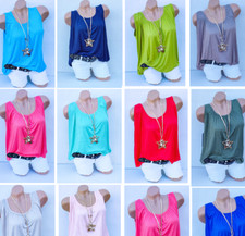 Italy Damen Top Bluse Tank Top Shirt  Top Sommertop 38-40-42-44-46-48