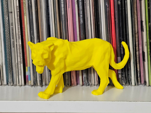 Panther low poly skulptur - panther,