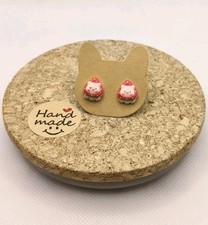 Ohrringe Ohrstecker Schwein Schweinchen Erdbeere