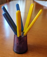 6 Obstmesser Gelb und Blau aus DDR-Zeiten