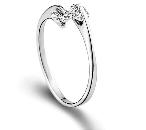 Silberring zirkonia modern - silberring,