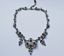 Vintage opulentes Strass Collier, Schoffel & Co Austria, signiert, Designer