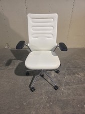 Sonderpreis! Vitra AC5 Work Bürodrehstuhl Snow Leder weiß chrom