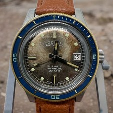 Jenny Diver ETA 2452 Automatik Herrenuhr Armbanduhr Bakelit Tropical Dial 38 mm