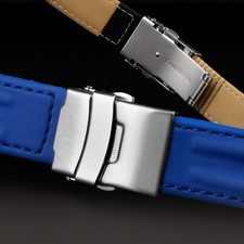 Uhrarmband Faltschließe blau