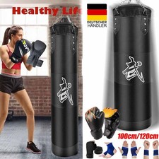 Boxsack Set Boxhandschuhen Erwachsene Punching Training Bag Sandsack 100/120cm